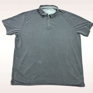 Tommy Bahama Polo Shirt Men XXL Gray‎ Shoreline Surf Performance Comfort Coastal